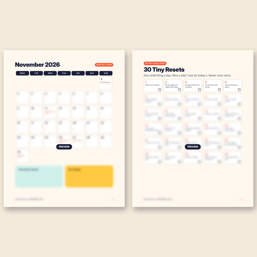 Focus Club: Monthly ADHD Planner Kit
