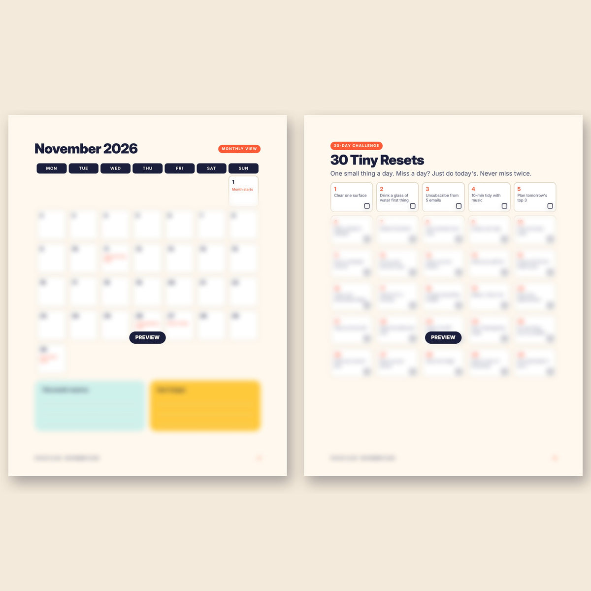Focus Club: Monthly ADHD Planner Kit