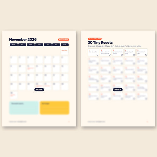 Focus Club: Monthly ADHD Planner Kit
