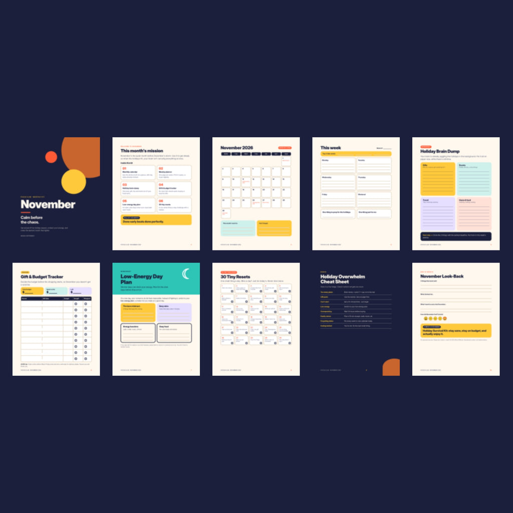 Focus Club: Monthly ADHD Planner Kit